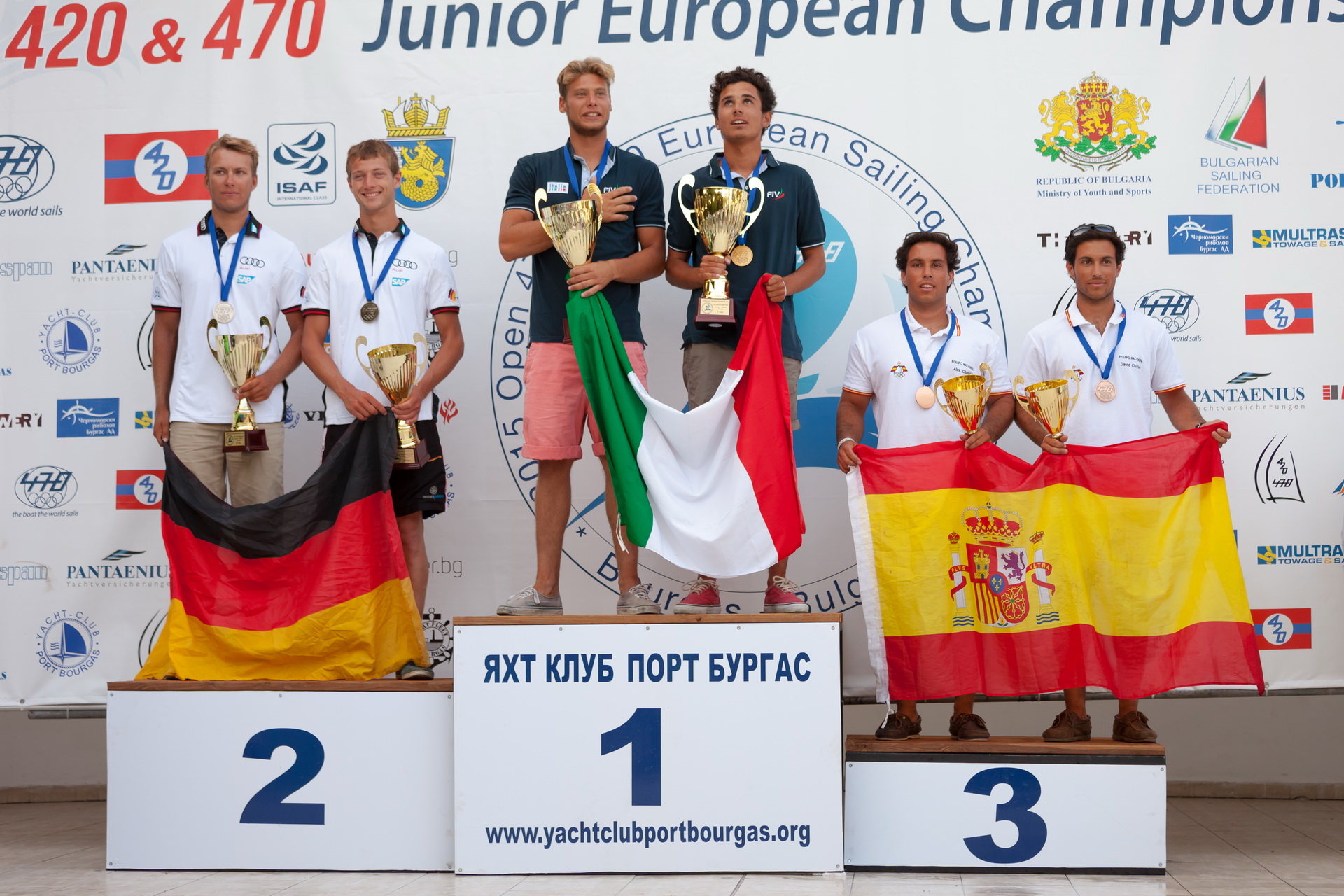 470 Men Junior European Gold, Silver and Bronze Medallists