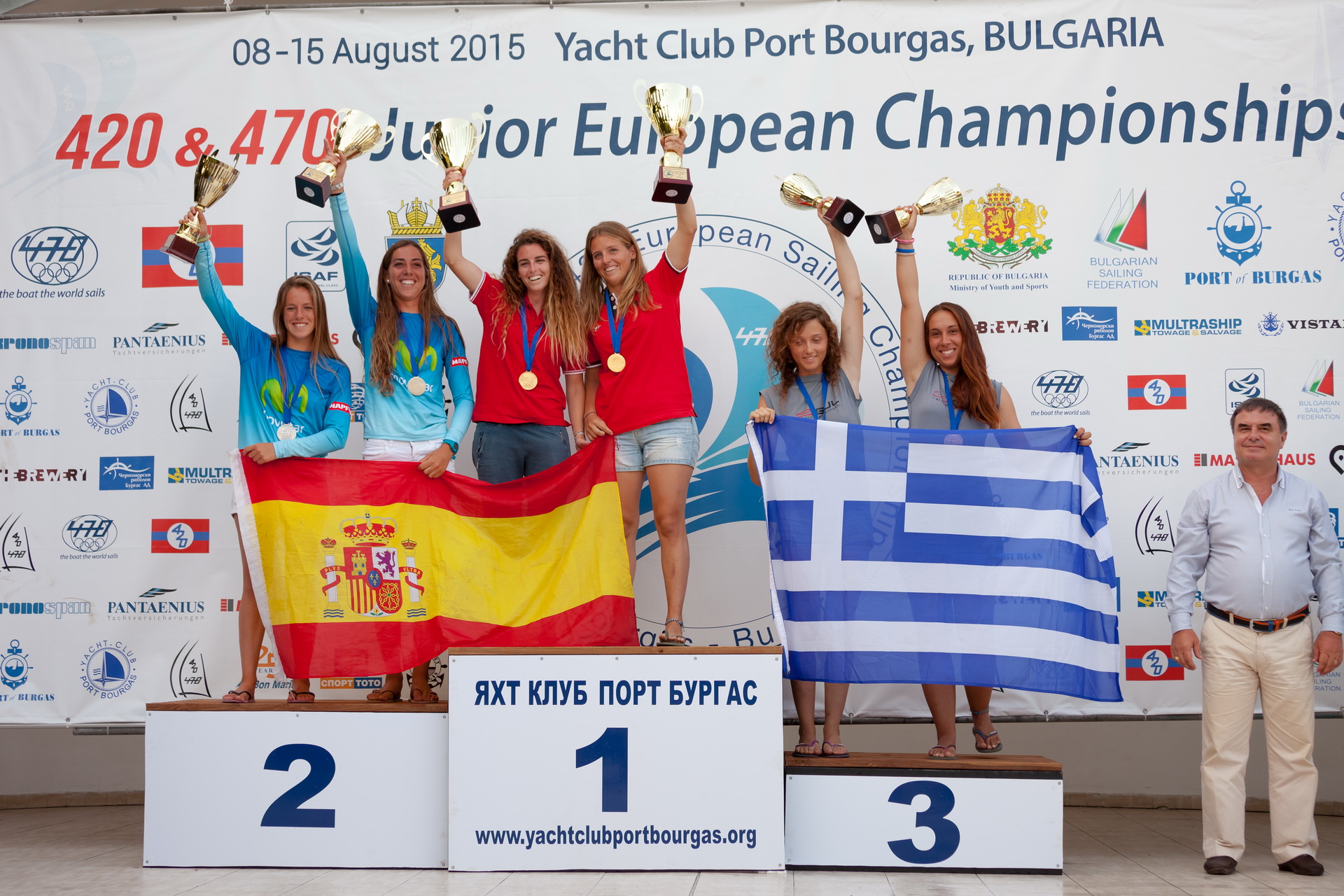 470 Women Junior European Gold, Silver and Bronze Medallists